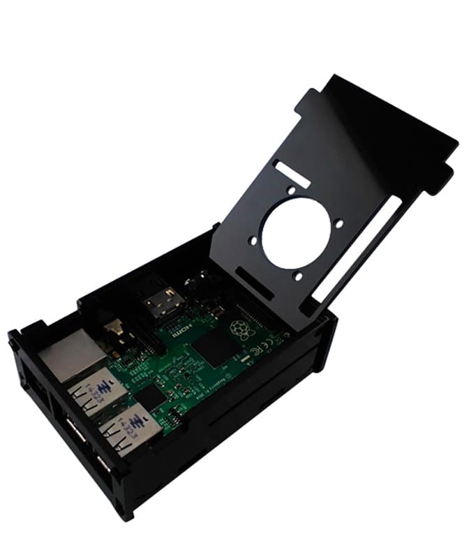 Chassi till Raspberry Pi 3 Model B+ Omonterad