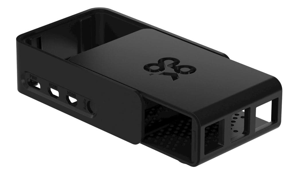 Raspberry Pi 4 model B Slide Case, Svart