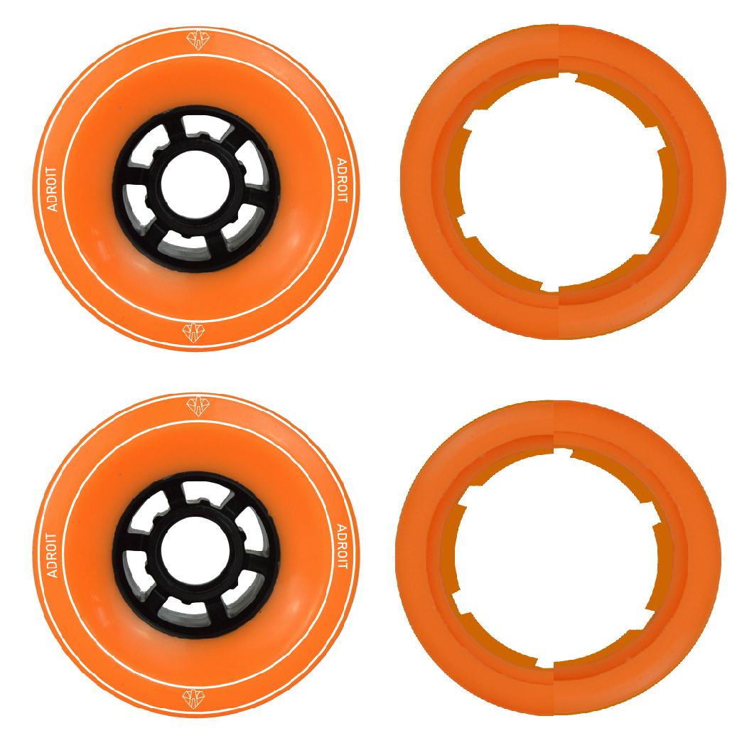 Orangea Extrahjul Till Adroit Board
