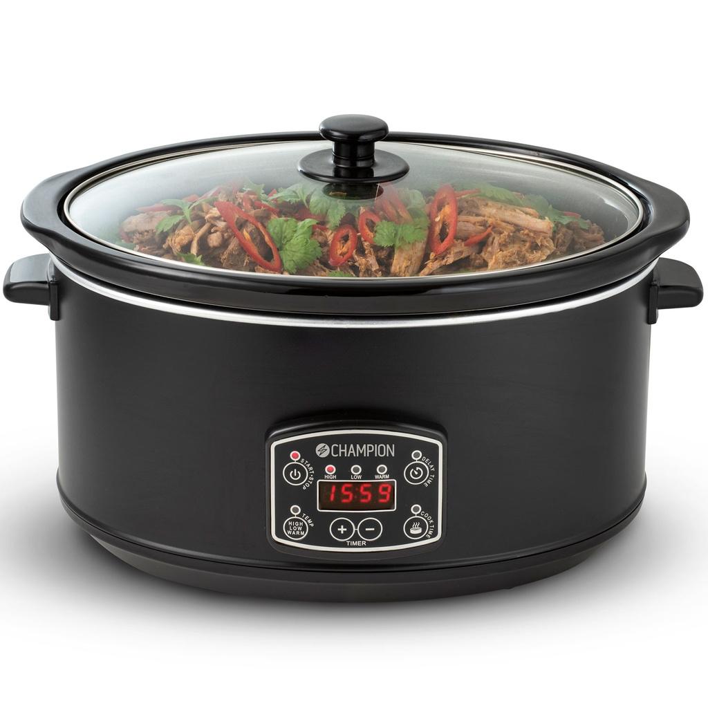 Champion Slowcooker 6,5 liter Black