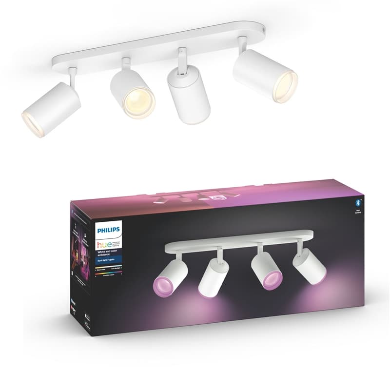 Philips Hue Fugato Wh/Color 4x5,7W Vit