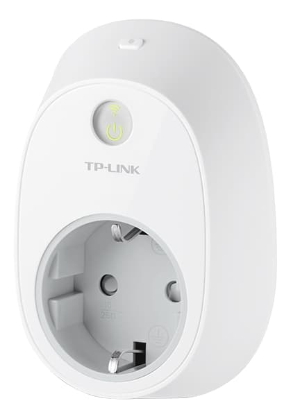 TP-Link HS100, kauko-ohjattu virtakytkin, Wi-Fi, CEE 7/4, valkoinen