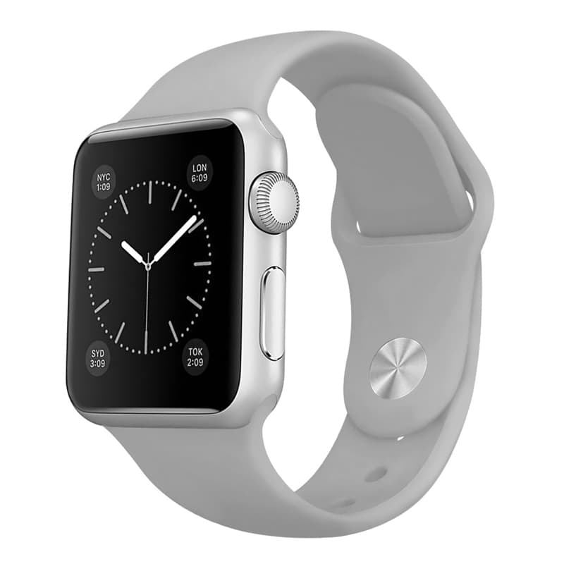 Silikon Klockarmband Apple Watch, 42mm, Grå
