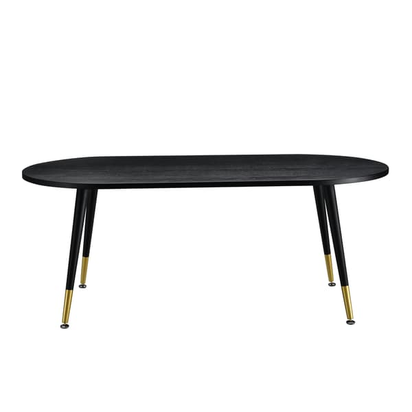 [en.casa]® Soffbord Fontana-47x120x60cm-pulverlackerad metall-MDF-ekfärgad (svart), matt lackad-svart / mässing