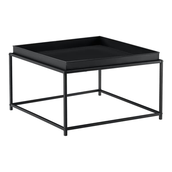 Soffbord Teltow-brickbord-36x59x59cm-metall-svart matt-reptålig [en.casa]®