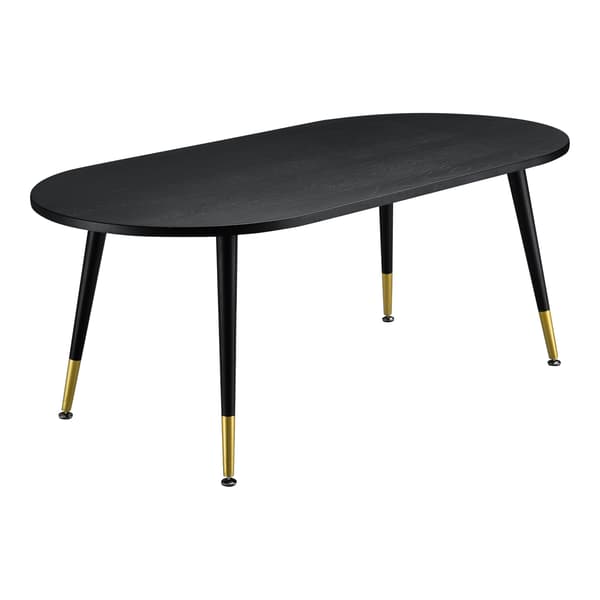 [en.casa]® Soffbord Fontana-47x120x60cm-pulverlackerad metall-MDF-ekfärgad (svart), matt lackad-svart / mässing