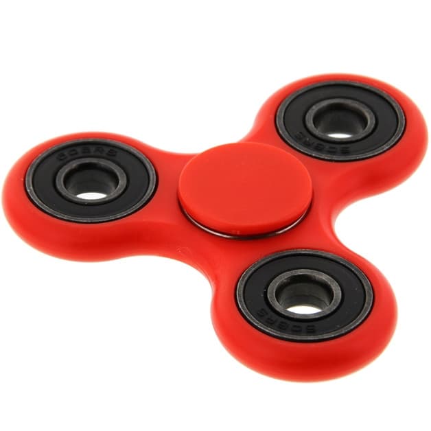 Fidget Hand Spinner, TRIO, Röd