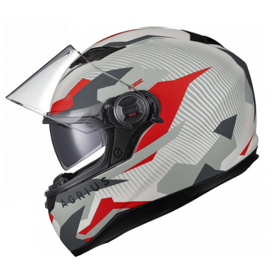 AGRIUS Rage Tracker SV Sunvisor Matt Red mc HJÄLM
