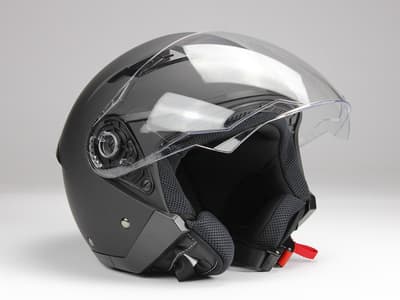 BNO JET 200 MATT BLACK JET MC HJÄLM
