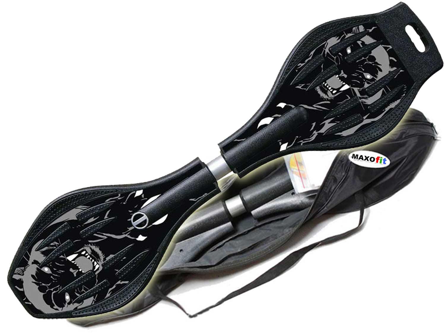 Waveboard MAXOfit® XL Dark Tiger op til 95kg, med LED hjul