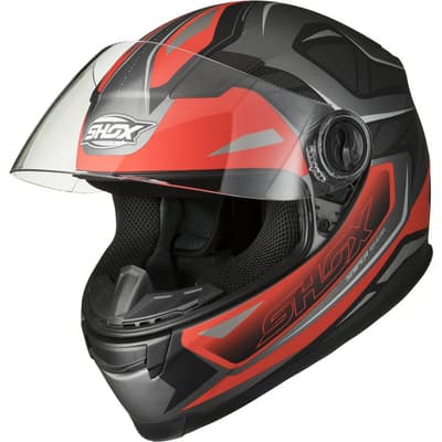 Shox Sniper Spear Matt Red 146510403 mc Hjälm