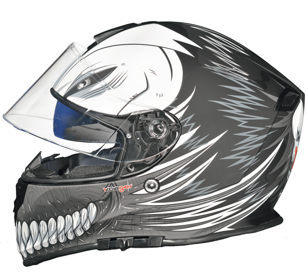 RT-824 MATT BLACK HOLLOW GREY SOLVISIR MC HJÄLM