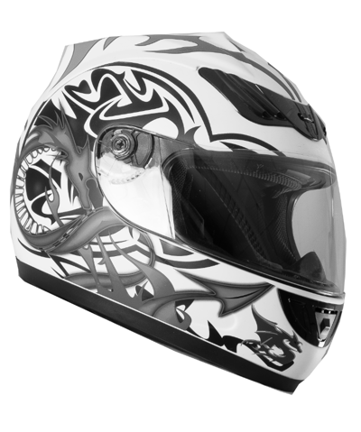 Mc Hjälm Dragon White 510-3