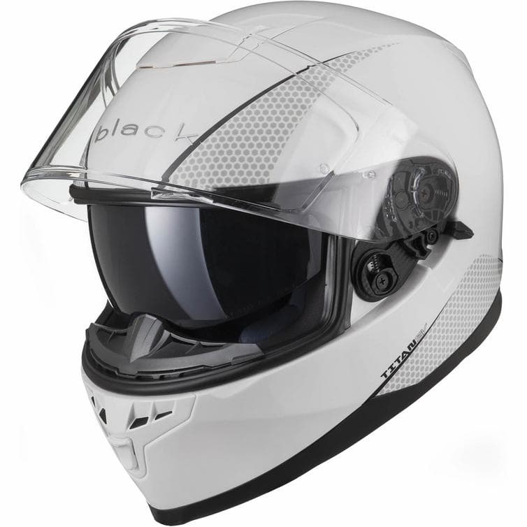 IMFRI BLACK Titan SV Solid Motorcycle WHITE SOLVISIR 51723003 MC HJELM