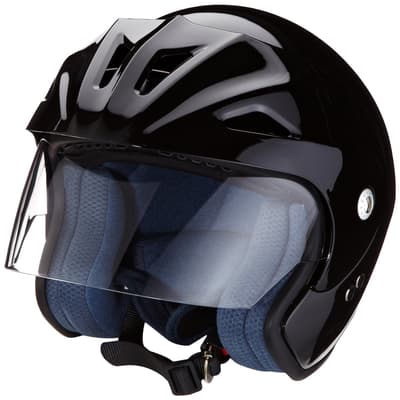 SB05 Svart Blank Jet Hjälm