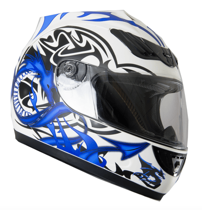 Mc Hjälm Dragon White/Blue 510-3