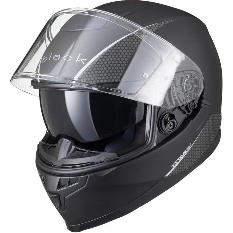 IMFRI BLACK Titan SV Solid Motorcycle MATT BLACK SOLVISIR 51723003 MC HJELM