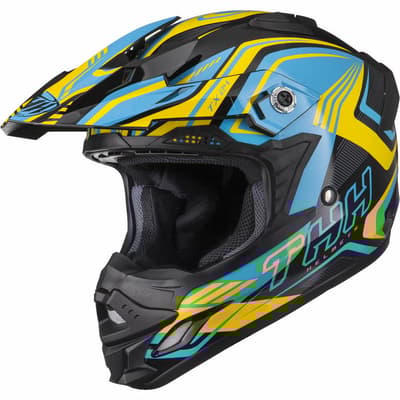 THH TX-24 #2 BLACKYELLOWBLUE 138660803 CROSSHjälm