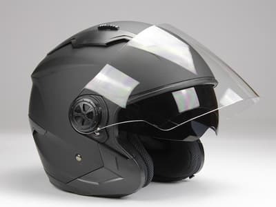 BNO JET 300 MATT BLACK JET MC HJÄLM