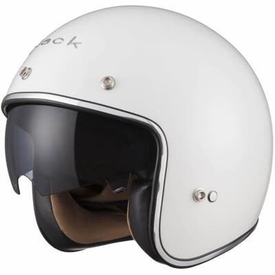 BLACK CLASSIC WHITE 5185 Jet mc Hjälm