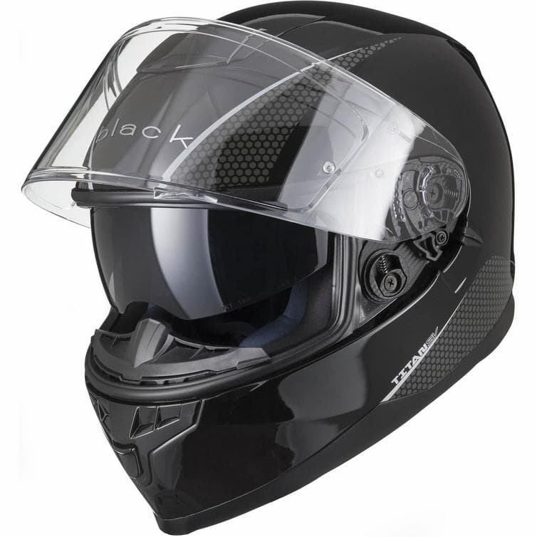 IMFRI BLACK Titan SV Solid Motorcycle BLACK BLANK SOLVISIR 51720103 MC HJELM