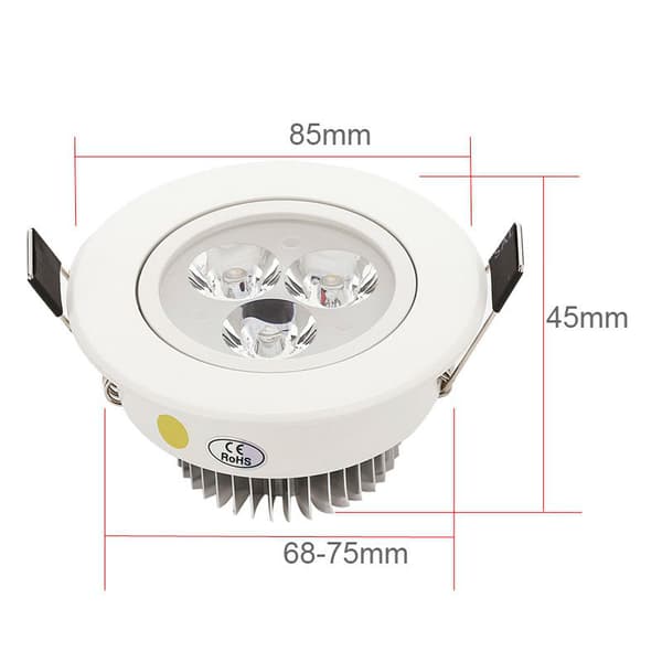10STK 3x3 9W LED PAKKE! 10Xspot + 10x Led-drivere