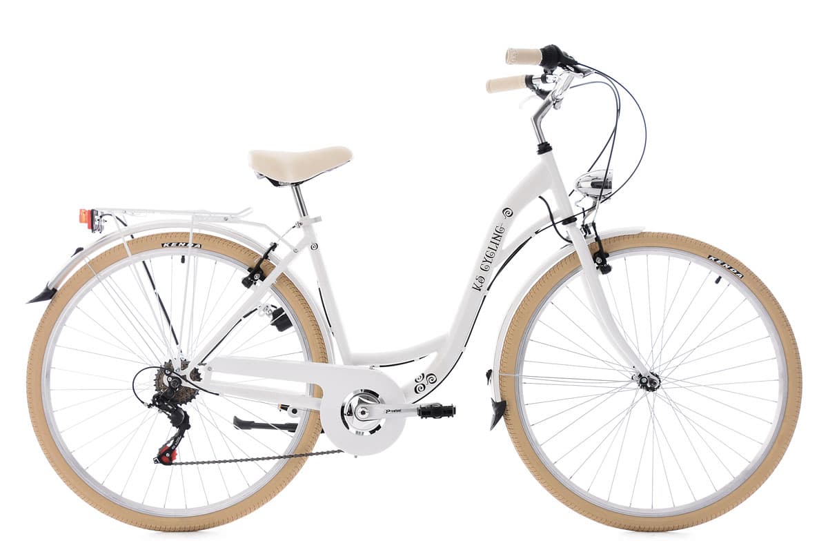 Ladies' Town Bike 28" "Casino" White 6 Gears Frame 48 cm
