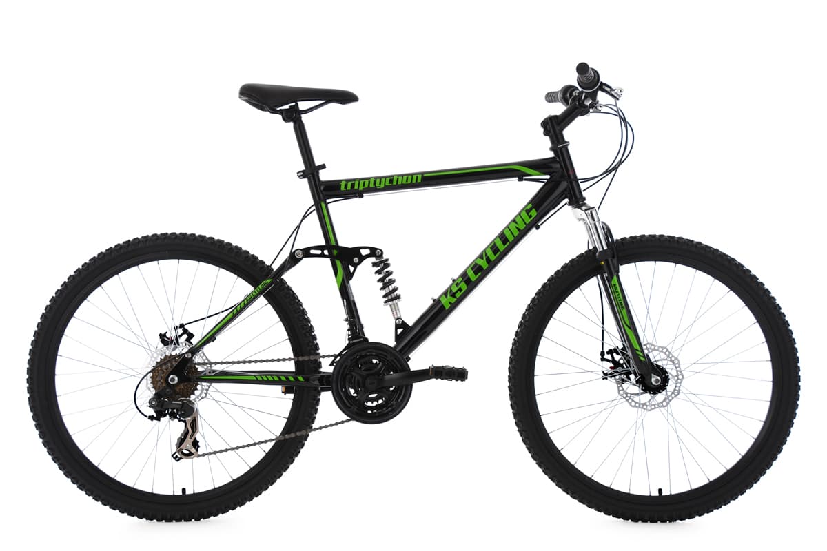 Fully MTB 26'' Triptychon Black-Green 21 Gears Frame Size 51 cm