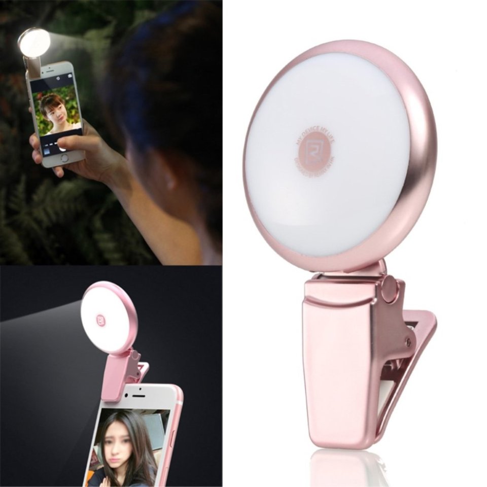 Remax selfie LED lampa för smartphones Rosa guld | CDON Köp Selfie LED lampa smartphone för 199 kr Boldliving.se