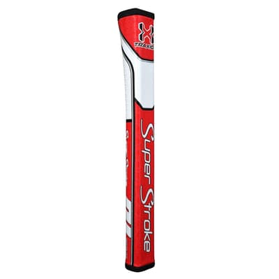 SuperStroke Traxion Pistol GT 2.0 0.580" Midsize Red/White Non-tapered Putter Golf Grips