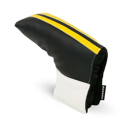Sahara Retro Putter Headcover Black/White/Yellow