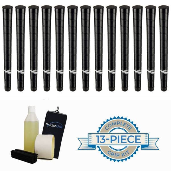 Jumbomax Large Black Grippipakkaus- 13 grippiä, rubber vice clamp, neste, teippi, pyyhe