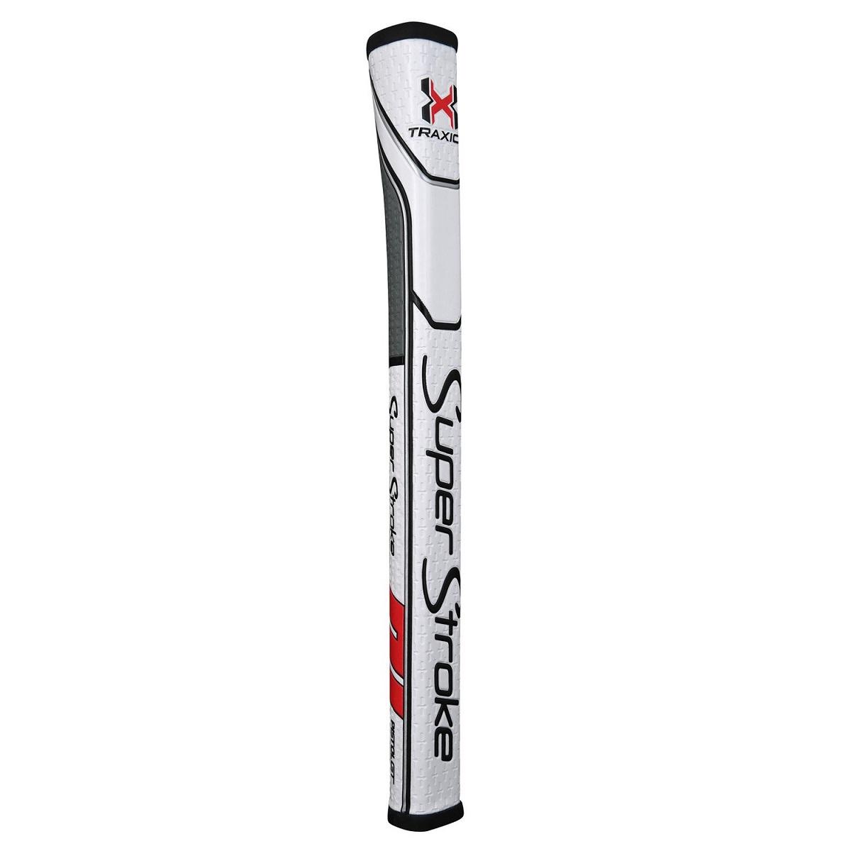 SuperStroke Traxion Pistol GT Tour 0.580" White/Grey/Red Non-tapered Putter Golf Grips