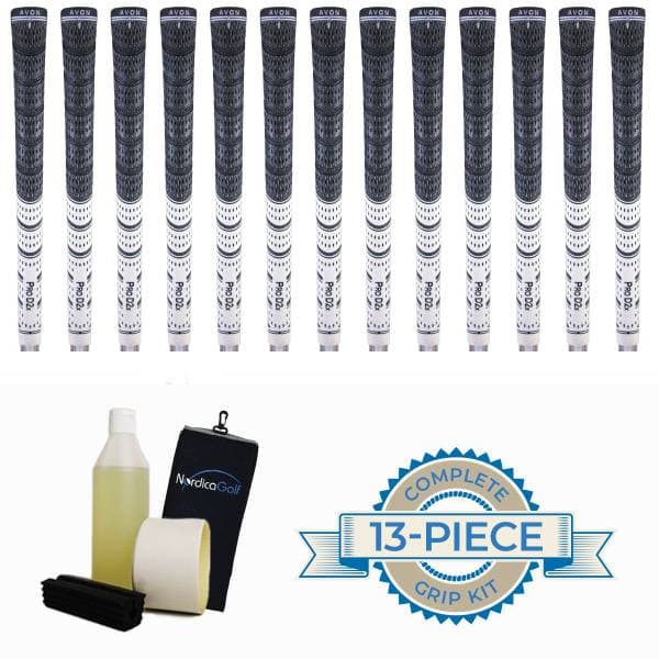 Avon Pro D2x Black/White Cord 0.580" 13 grip, klemme, væske, griptape, håndklæde