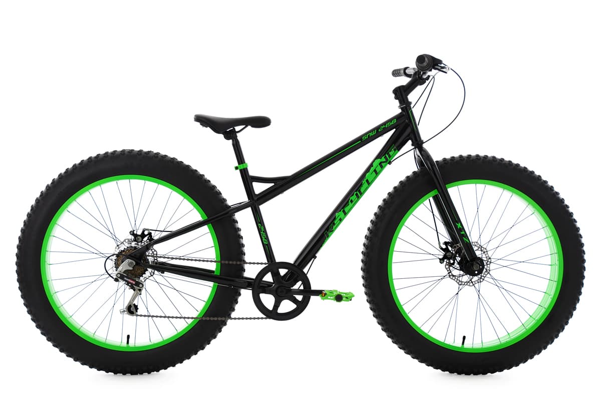 Fatbike 26" SNW2458 Black-Green 6 Gear KS Cycling