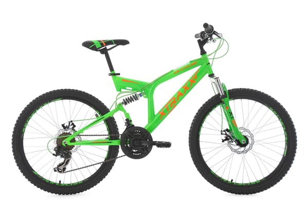 Kids' Mountain Bike 24" Xtraxx Green-Orange 21 Gear KS Cycling