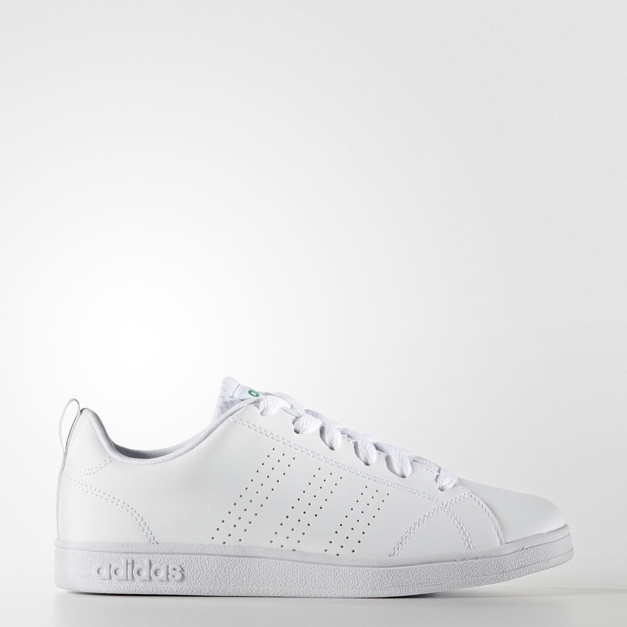 adidas NEO Advantage Clean, Kids, White/Ftwr White/Green - Skor - CDON.COM