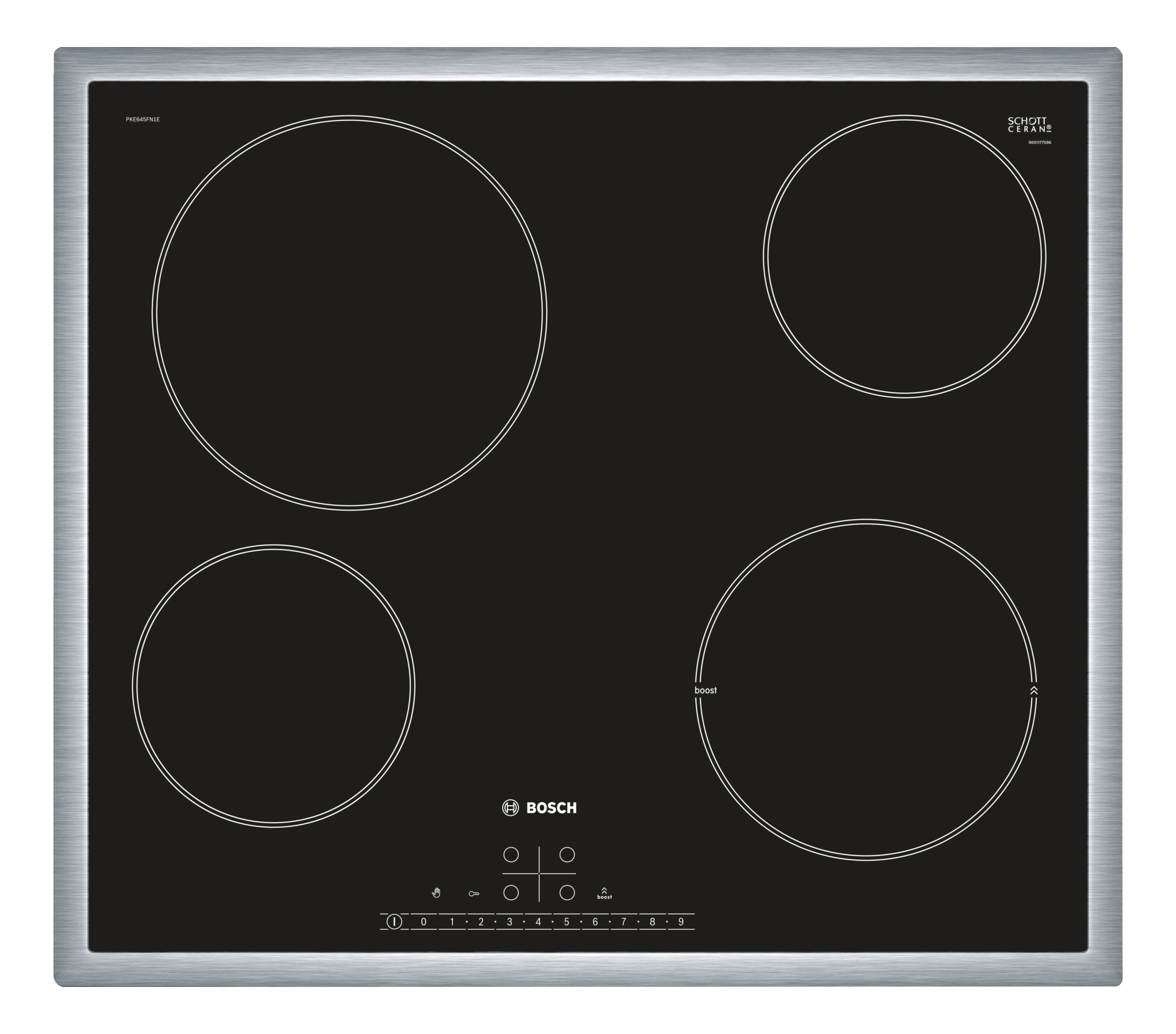 BOSH Serie 8 90cm ceramic hob, glass-ceramic, induction heating, pan r