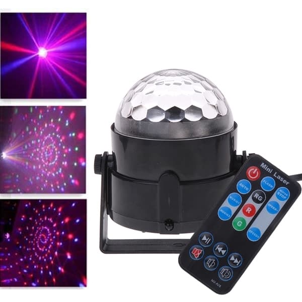 LED Party-lampa med fjärrkontroll, RGB