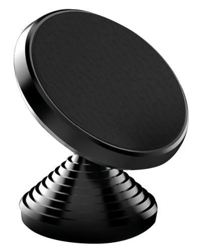 Magnetic phone holder, Aluminium, rotating, silicon gel, 3M glue, blac