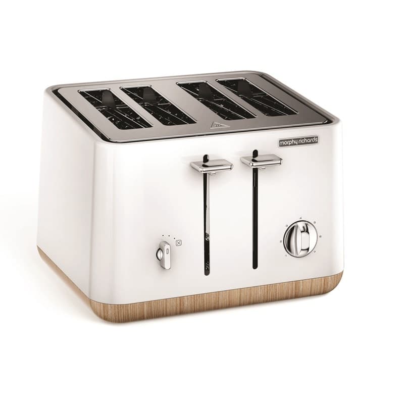 MORPHY RICHARDS Brödrost Aspect Vit/Trä 4 Skivor