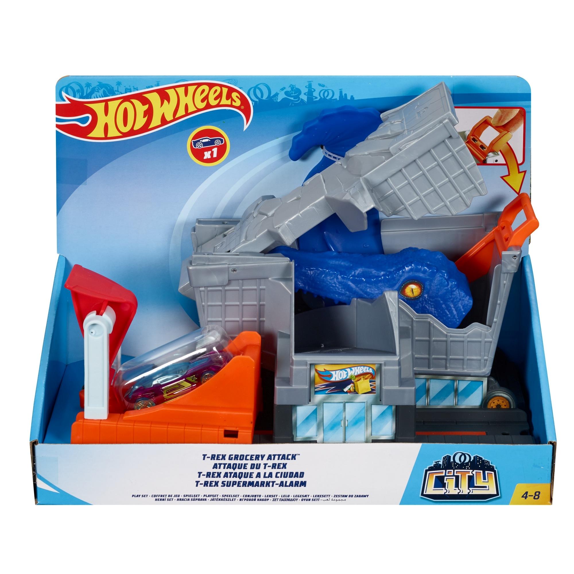 (99) Hot Wheels® T-Rex Grocery Attack™, playset