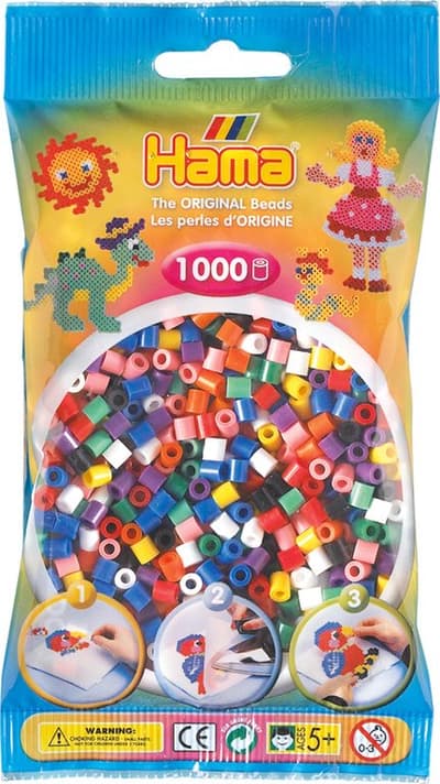 HAMA Perler til perleplade Hama Midi Basic Mix 1000 stk