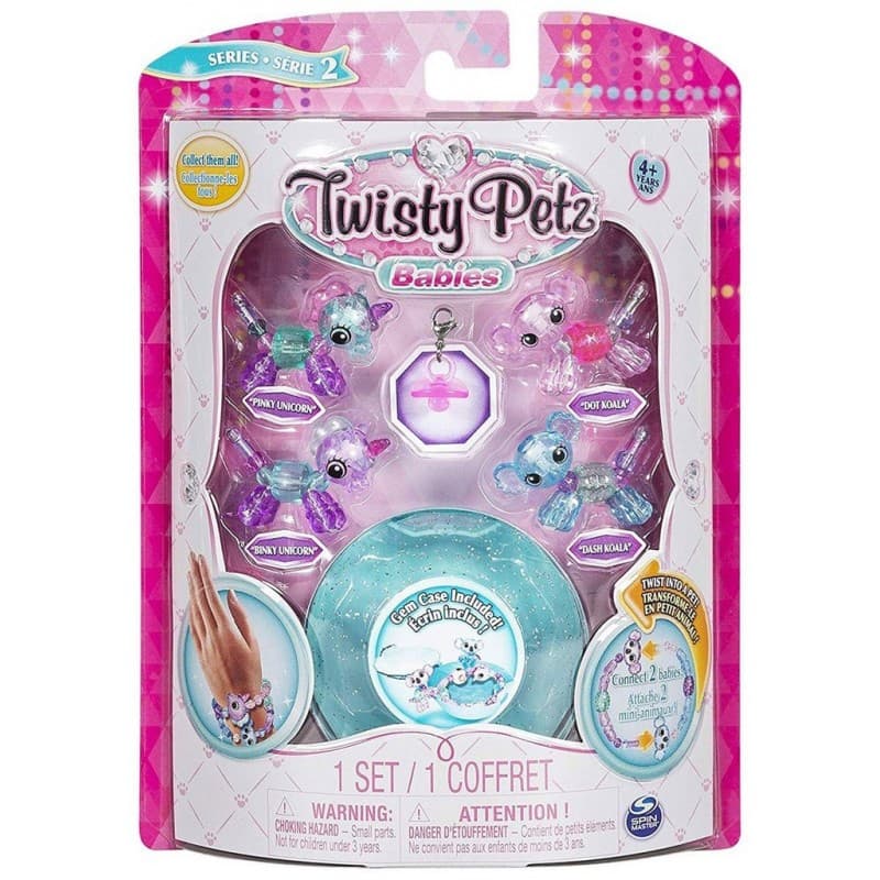 Twisty Petz Babies Collectible Bracelet Set, Koala & Unicorns 4-Pack