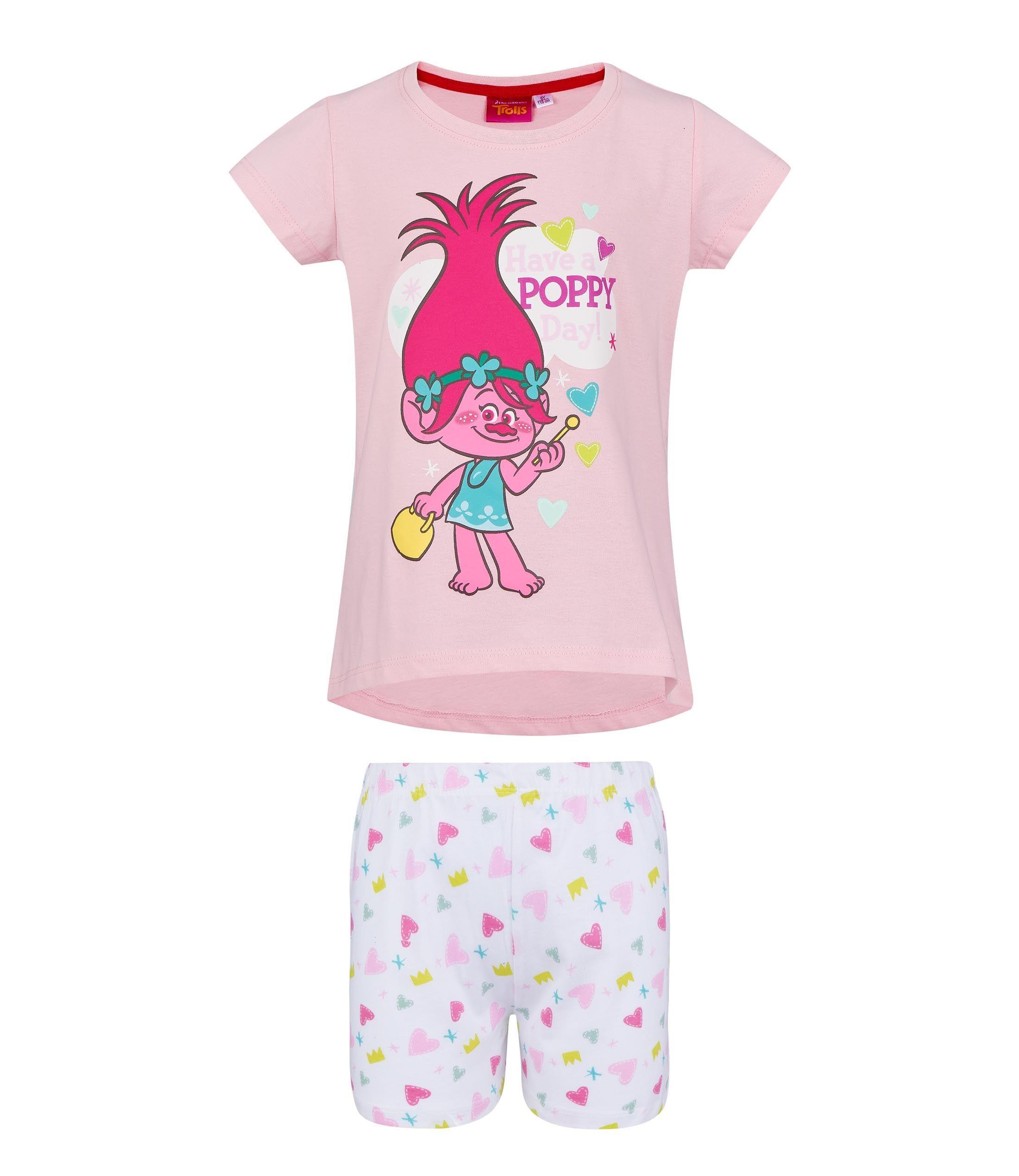 Trolls T-skjorte og Shorts, Rosa