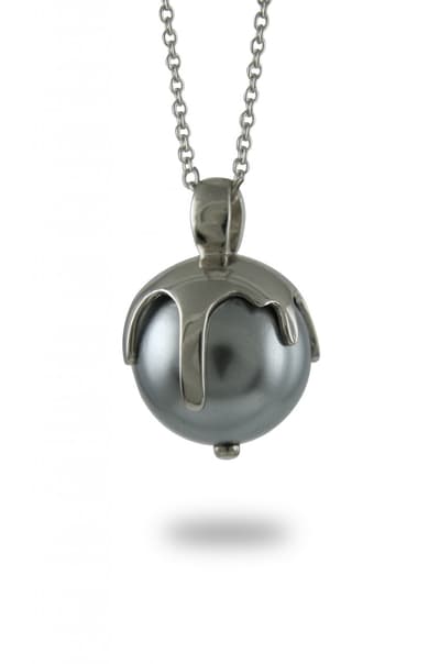 Silver Necklace "Melting Moments - You melt my heart"