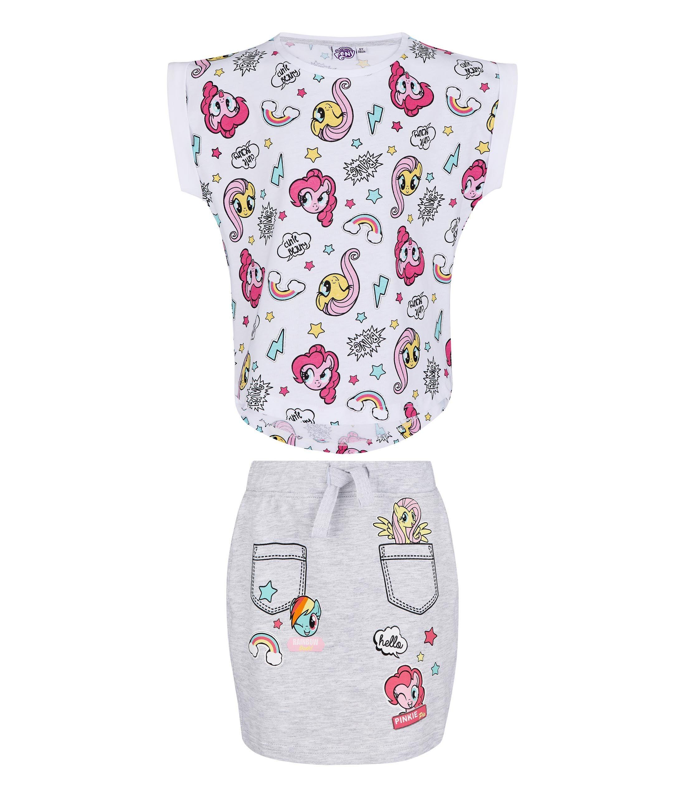 My Little Pony T-skorte og Skjørt, Hvit/Grå