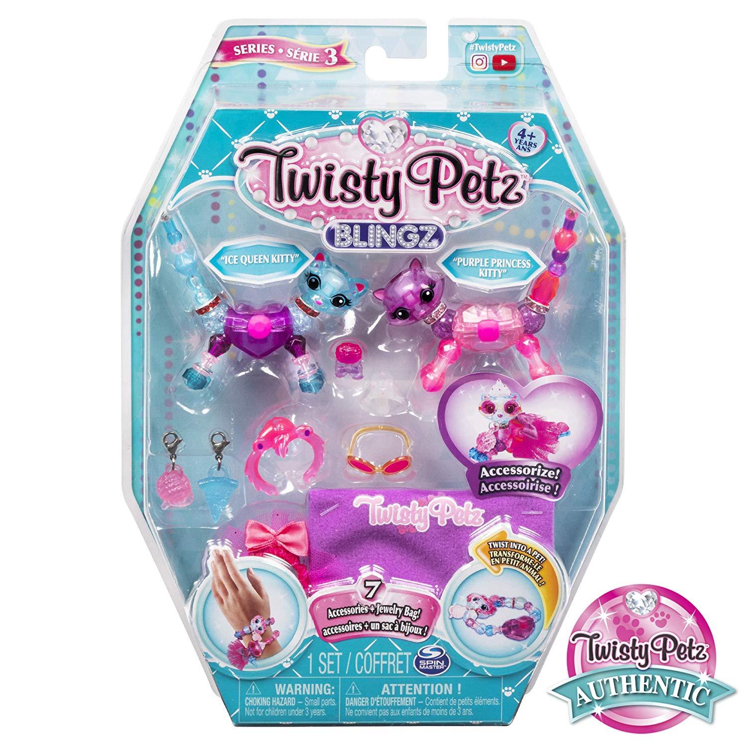 Twisty Petz Blingz Series 3 Ice Queen Kitty & Purple Princess Ki