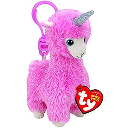 TY Beanie Boos Lana Pink Llama Clip