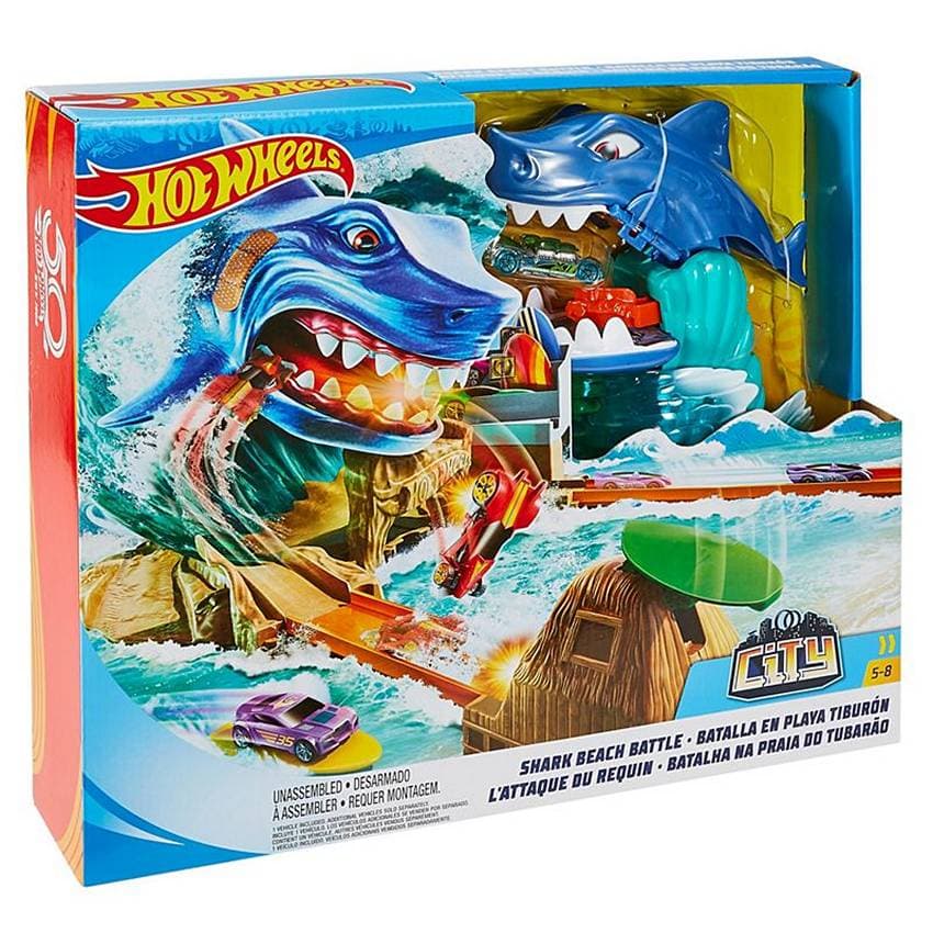 Hot Wheels Shark Beach Battle Play Set